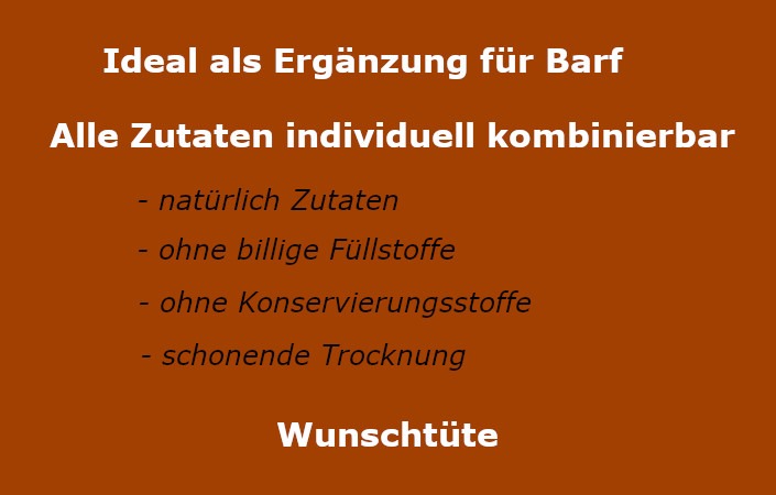 Hundeflocken - Wunschtüte Flocken Mix - Gemüse und Obst für den Hund