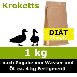 Hypoallergen Trocken Barf Ente ist sehr gut für eine Ausschlussdiät geeignet