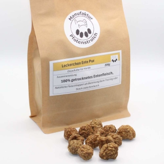 „Rundliche Fleisch-Leckerchen Ente Pur für das Hundetraining – 100% natürlicher Snack ohne Zusätze“