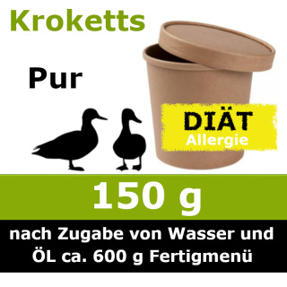 Hypoallergen Trocken Barf Ente ist sehr gut für eine Ausschlussdiät geeignet