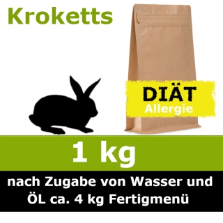 Hypoallergen Trocken Barf Kaninchen ist sehr gut für eine Ausschlussdiät geeignet