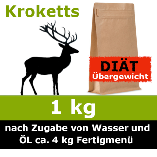 Unser 1 kg Trocken Barf Diät Wunschnapf Wild ist hilft deinem Hund beim Abnehmen, ohne billige Füllstoffe und ohne Farb- und Konservierungsstoffe