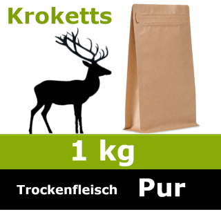 Wunschnapf Wild Pur 1 kg - ideal als Trocken Barf oder Leckerlie