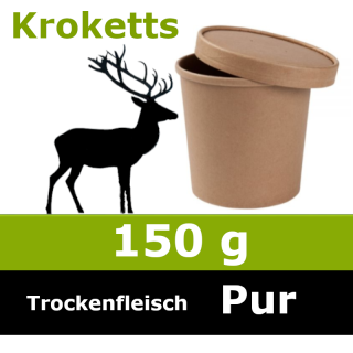 Wunschnapf Wild Pur 150g - ideal als Trocken Barf oder Leckerlie