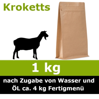 Unser 1 kg Trocken Barf Wunschnapf Ziege ist ein Alleinfuttermittel ohne billige Füllstoffe und ohne Farb- und Konservierungsstoffe