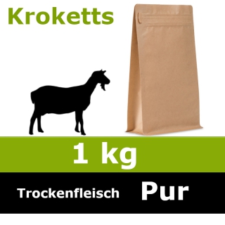 Wunschnapf Ziege Pur 1 kg - ideal als Trocken Barf oder Leckerlie