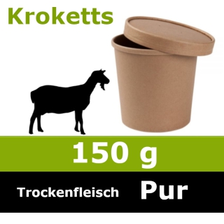 Wunschnapf Ziege Pur 150g - ideal als Trocken Barf oder Leckerlie