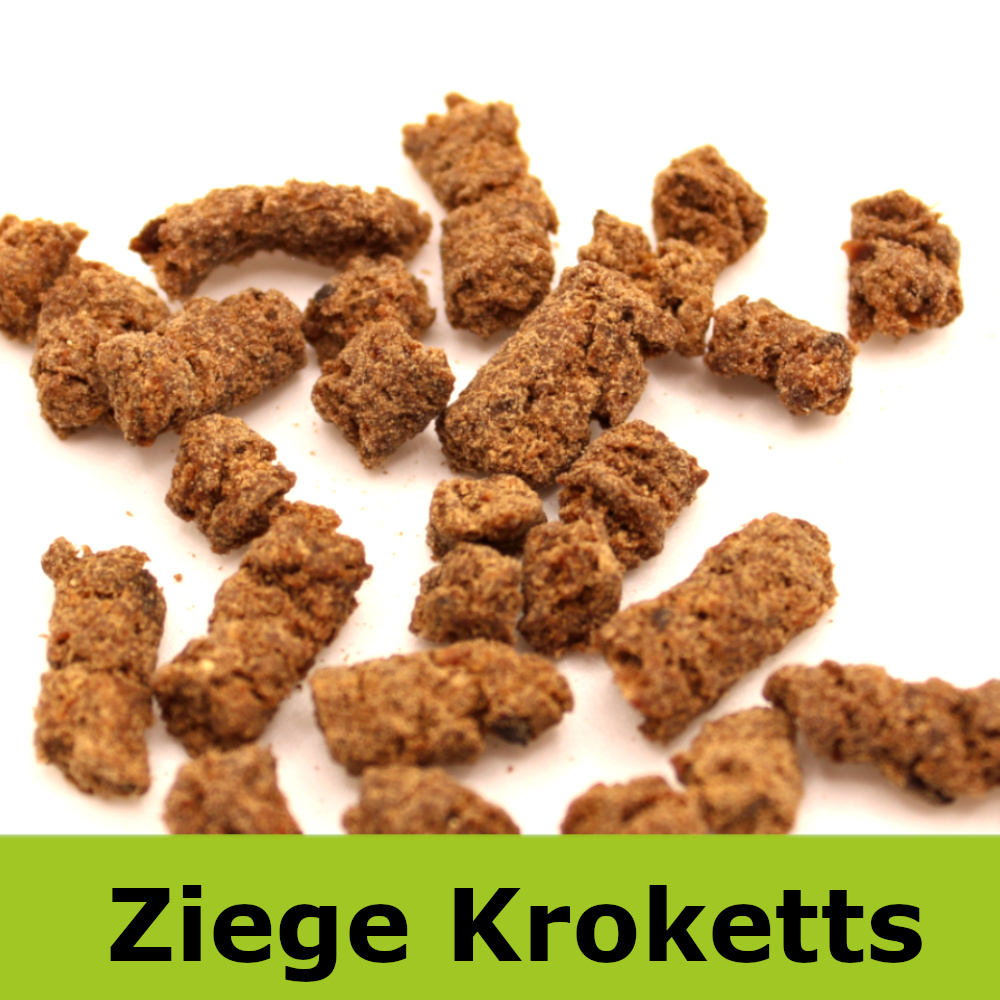 Trocken Barf Hundefutter für Allergiker - getrockneter Fleisch Mix Ziege