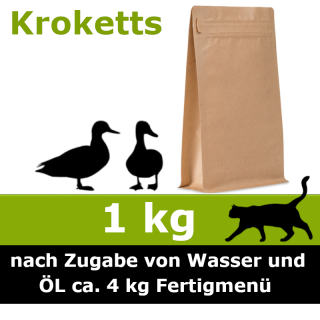 Katzen Trocken Barf Ente 1 kg