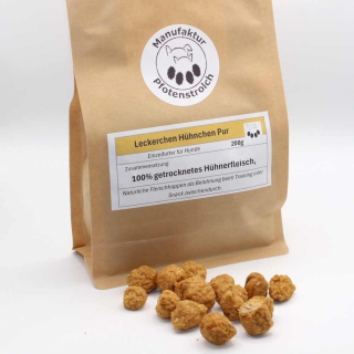 „Rundliche Fleisch-Leckerchen Hühnchen Pur für das Hundetraining – 100% natürlicher Snack ohne Zusätze“
