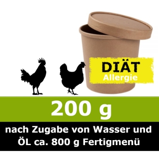 Hypoallergen Trocken Barf Hühnchen ist sehr gut für eine Ausschlussdiät geeignet