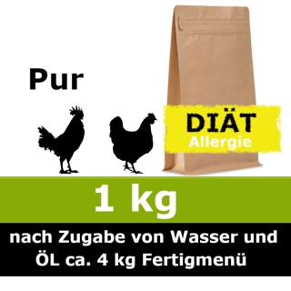 Hypoallergen Trocken Barf Hühnchen ist sehr gut für eine Ausschlussdiät geeignet