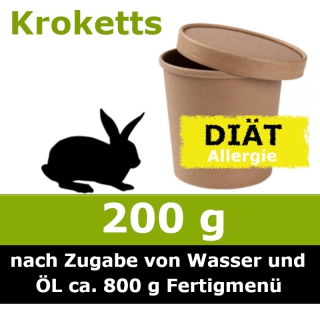 Hypoallergen Trocken Barf Kaninchen ist sehr gut für eine Ausschlussdiät geeignet