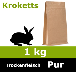Wunschnapf Kaninchen Pur 1 kg - ideal als Trocken Barf oder Leckerlie