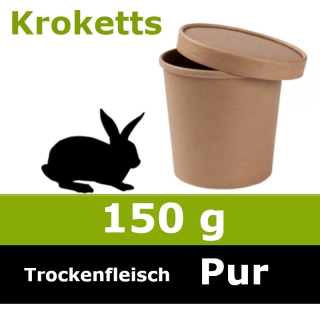 Wunschnapf Kaninchen Pur 150g - ideal als Trocken Barf oder Leckerlie