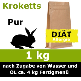 Hypoallergen Trocken Barf Kaninchen ist sehr gut für eine Ausschlussdiät geeignet