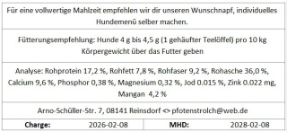 Rezeptur wurde speziell für sensible Hunde, Allergiker und Hunde mit purinarmer Diät