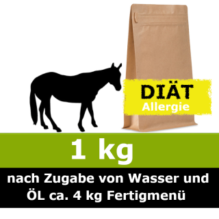 Hypoallergen Trocken Barf Pferd ist sehr gut für eine Ausschlussdiät geeignet