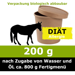 Hypoallergen Trocken Barf Pferd ist sehr gut für eine Ausschlussdiät geeignet