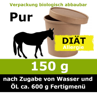 Hypoallergen Trocken Barf Pferd ist sehr gut für eine Ausschlussdiät geeignet