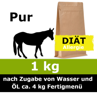 Hypoallergen Trocken Barf Pferd ist sehr gut für eine Ausschlussdiät geeignet