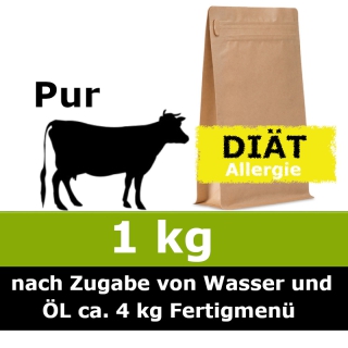 Hypoallergen Trocken Barf Rind ist sehr gut für eine Ausschlussdiät geeignet