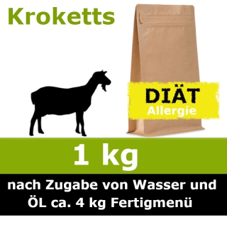 Hypoallergen Trocken Barf Ziege ist sehr gut für eine Ausschlussdiät geeignet
