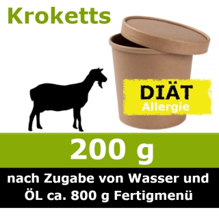 Hypoallergen Trocken Barf Ziege ist sehr gut für eine Ausschlussdiät geeignet