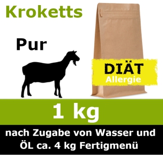 Hypoallergen Trocken Barf Ziege ist sehr gut für eine Ausschlussdiät geeignet