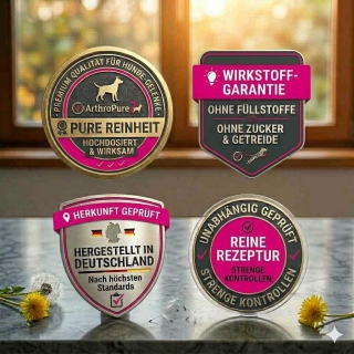 Qualitätssiegel für ArthroPure 7: 100% Wirkstoff-Konzentrat ohne unnötige Zusätze